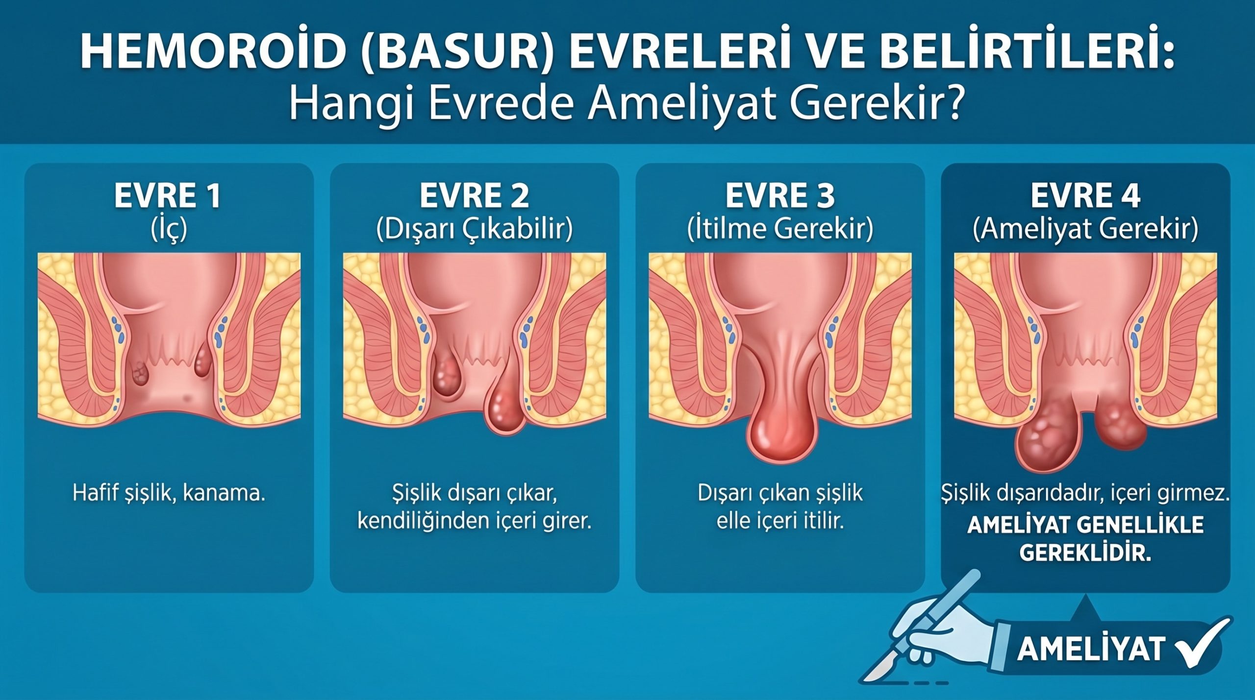 Hemoroid (Basur) Evreleri ve Belirtileri: Hangi Evrede Ameliyat Gerekir? | Doç. Dr. Hüseyin Eken