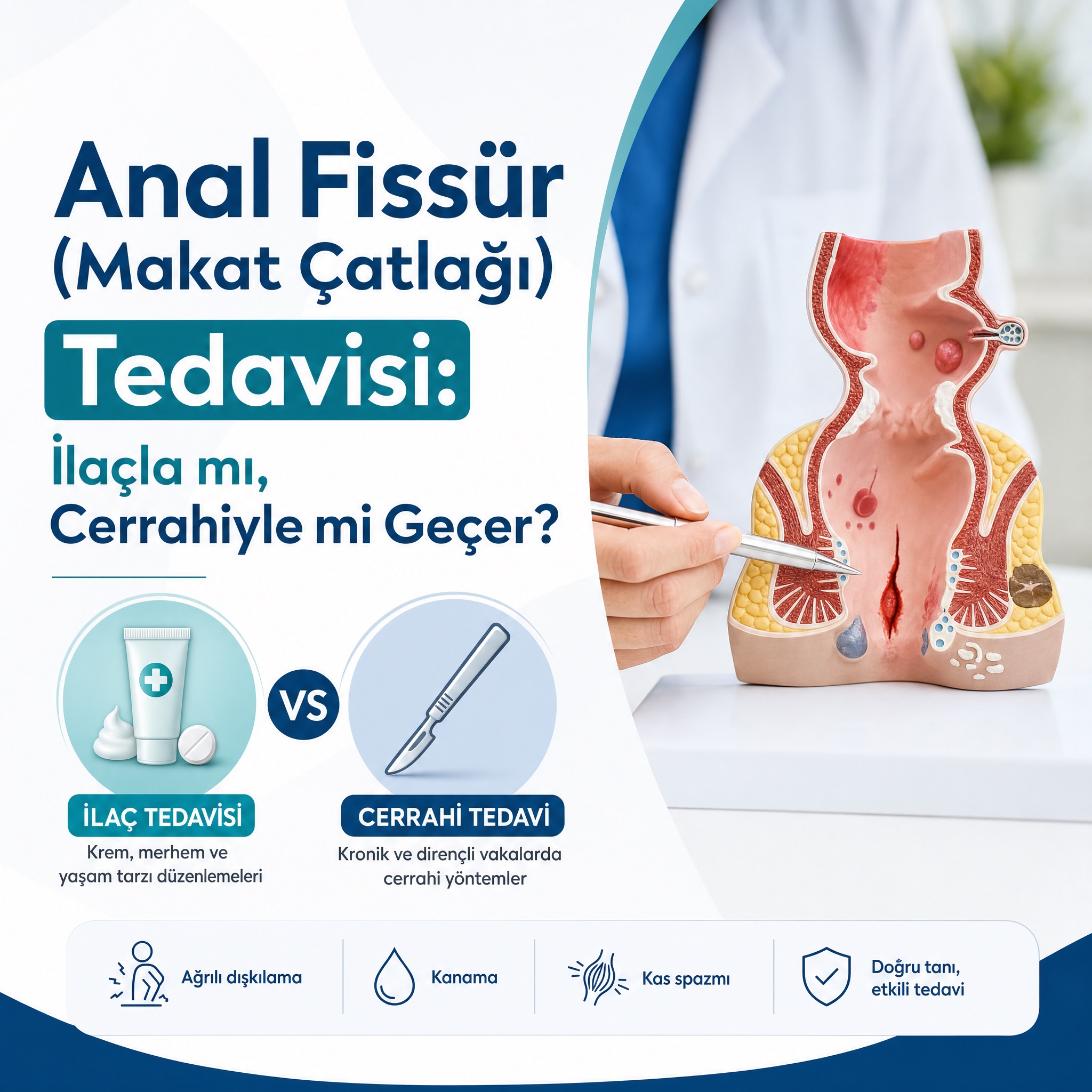 Anal Fissür (Makat Çatlağı) Tedavisi: İlaç mı Cerrahi mi? | Doç. Dr. Hüseyin Eken